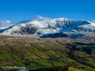 The West face of Snowdon in winter raiment