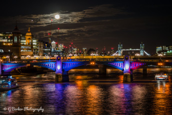 A Blue Super Moon over London