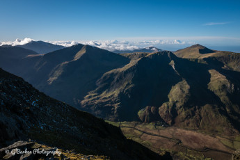 Y Garn, Foel Goch and Elidir Fawr above the Nant Ffrancon