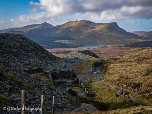 The Nantlle Ridge from old slate workings below Yr Aran